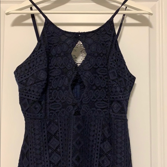 Lace Blue Dress - Picture 6 of 9